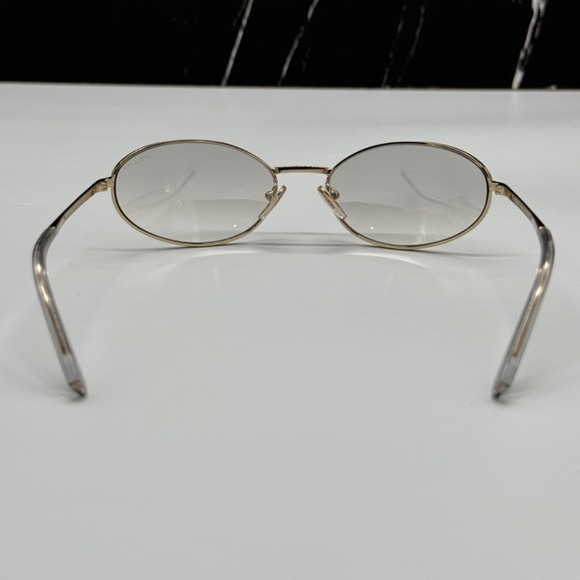 NEW SPR A59 14N7H1 PRADA PRA59S 14N7H1 WOMEN SUNGLASSES PR A59S 14N7H1 GOLD OVAL - Picture 8 of 12